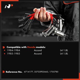 A-Premium 5PCS Spark Plug Wires Compatible with Honda Accord 1984-1985 1.8L