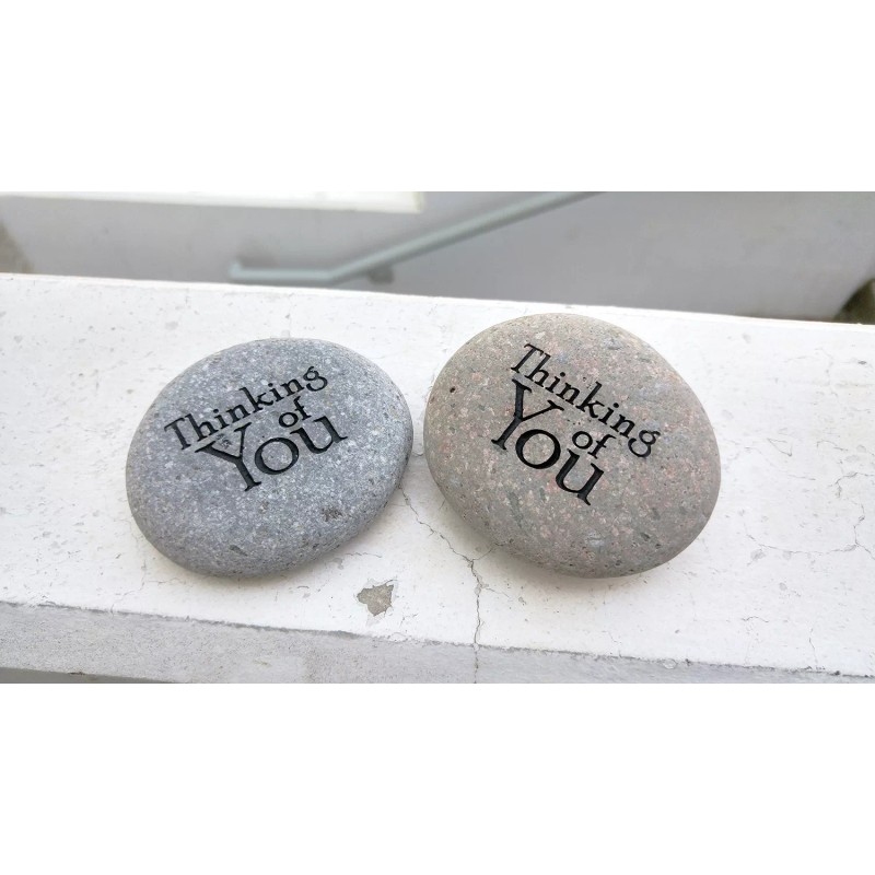 Garden Age Supply Thinking of You Engraved Natural Handmade Inspirational