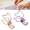 100Pcs Bear Binder Clamps Cute Shape Strong Clamping Sturdy Metal