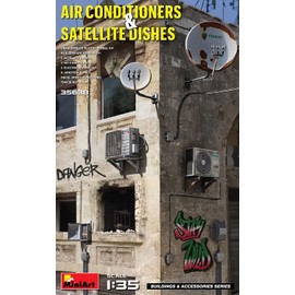 Mini Art 35638 1:35 Air Conditioners/Satellite Systems with Accessories - Faithful Replica, Model Building, Plastic Kit, Crafts, Hobby, Gluing, Model Kit, Assembly, Unpainted