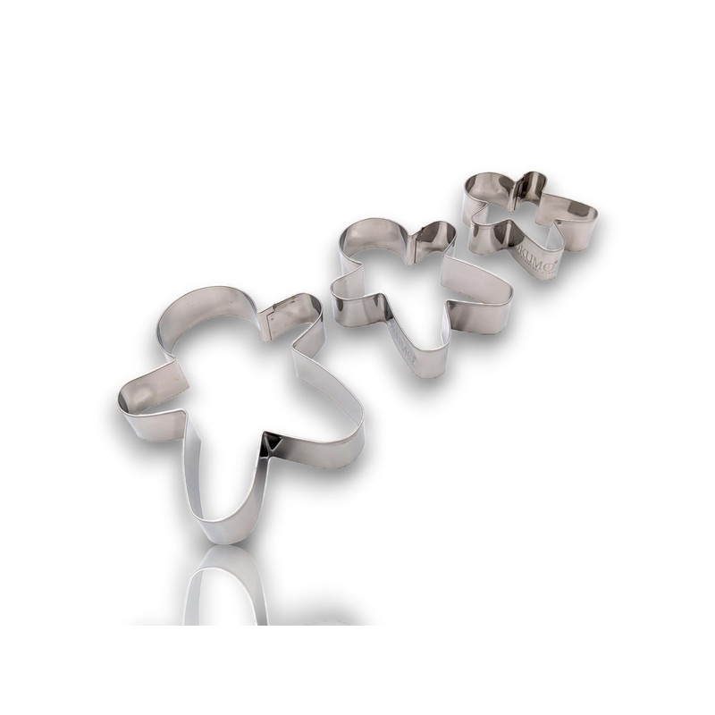 JOKUMO Gingerbread Men Set of 3 Cookie Cutter Set 4”