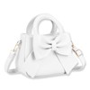 Stylish Women Bowknot Faux Leather Side Shoulder Top Handle Party