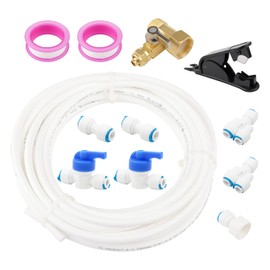 Newzoll 12Pcs 3/8" Water Purifiers Tube Fittings Tube Feed Water Adapter Ball Valve Quick Connector Set for RO Water Reverse Osmosis System