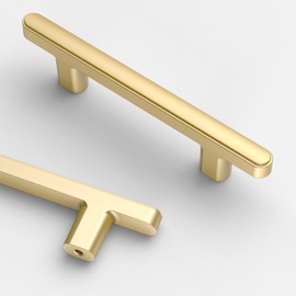 Asidrama 10 Pack 3 Inch(76mm) Brushed Gold Kitchen Cabinet Handles, Cabinet Pulls Kitchen Cabinet Hardware for Cupboard Drawer Pulls 2244