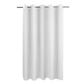 River Dream No Hook Hotel Cloth Shower Curtain Microfiber - Waterproof Soft Washable Fabric Shower Curtain or Liner with Magnets, White, Standard Size