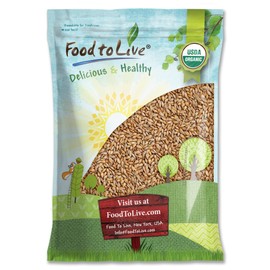 Food to Live Organic Whole Unhulled Barley, 20 Pounds - Premium Quality Seeds with Husk Intact. Non-GMO, 100% Natural, High in Fiber. Kosher Grain.