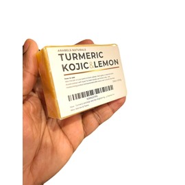 Turmeric and Kojic Acid Skin Brightening Soap All Natural Gentle Cleanser for All Skin Types. Fights Acne, Reduces Dark Spots & Fades Scars. Face & Body Cleanser for Men, Women & Teens. (1 soap bar)