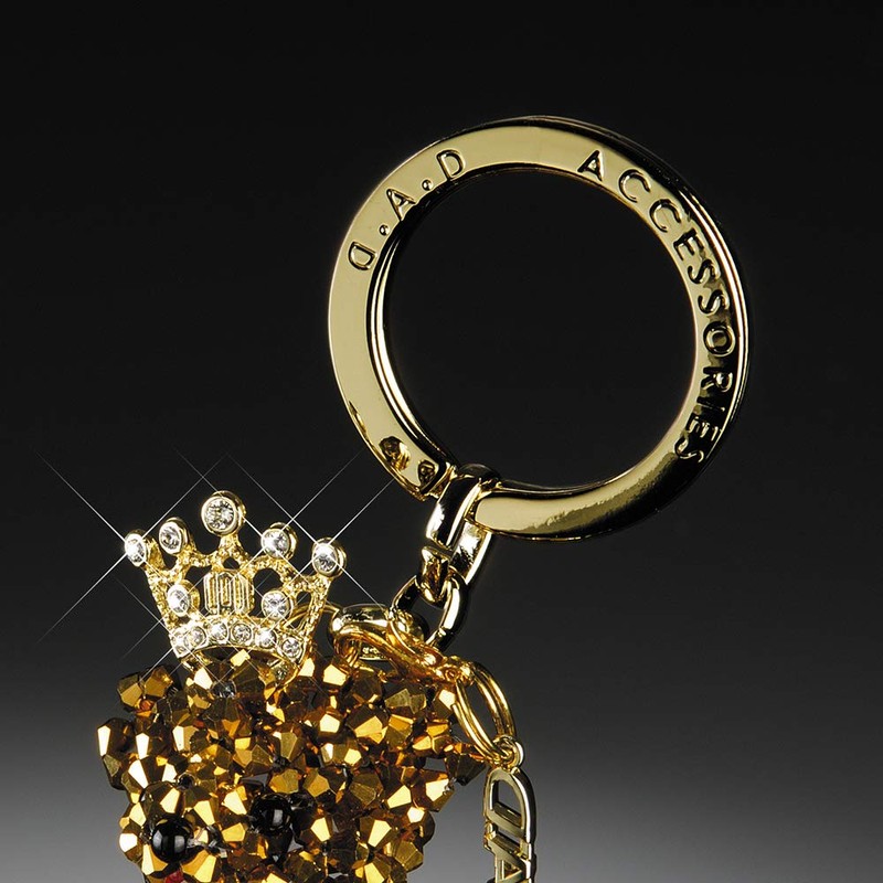 Garson DAD Crystal Bear Key Ring [Queen] Gold SA821-02 D.A.D