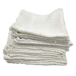 480 Pack - 12 Inch x 12 Inch White Cotton Value Rags - Reusable Lt Weight Thin Cloth Rags - Wood Stain/Painting/Crafts/Garage - 1/2 Lb per Dozen