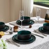GZG Ceramic Dinnerware Set for 4,12 Piece Modern Style Stoneware