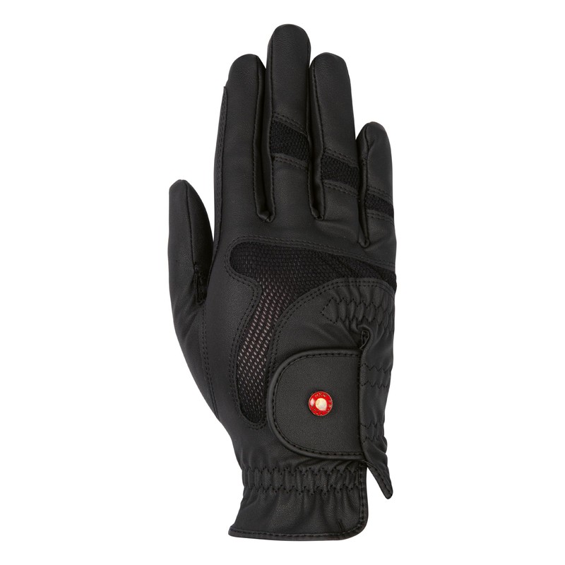 HKM Riding Gloves – Professional Air Mesh black Size:S (18-19