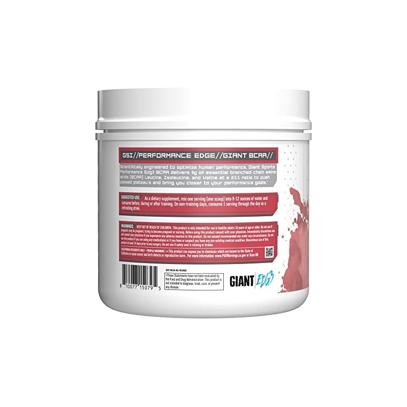 Giant Sports Performance Edge Series BCAA 60 Serving (Black Cherry,