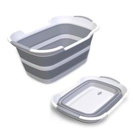 ddLUCK Multi-Functional Collapsible Pet Bathtub with Drainage Hole, Portable Indoor Outdoor Foldable Washing Tub Bathing Tub Small Pets Bathtub for Puppy Small Dogs Cats and Kids