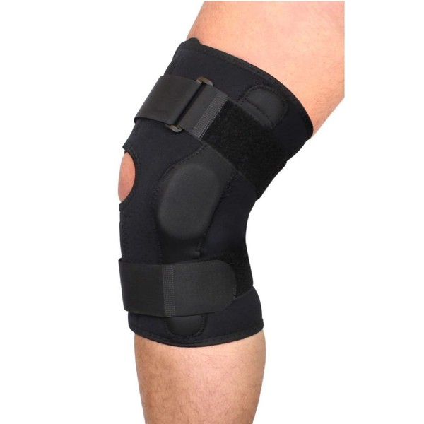 Brace Direct Internal Deluxe Hinged Knee Brace for Knee Pain with Adjustable Compression Wrap & Open Patella -Range of Motion Stabilizer Helps Joint Pain, Meniscus Tears, Arthritis, ACL, PCL & MCL