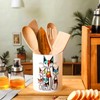 WILLBOND Cat Kitchen Decor Acrylic Kitchen Utensil Holder Crock Spoon