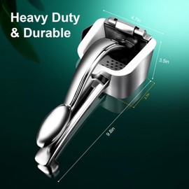 Manual Citrus Juicer Press - Heavy Duty Stainless Steel Lemon/Orange Squeezer, Non-Slip Ergonomic Handheld Fruit Press, Rustproof & Dishwasher Safe Juice Extractor for Citrus, Exprimidor de Limones