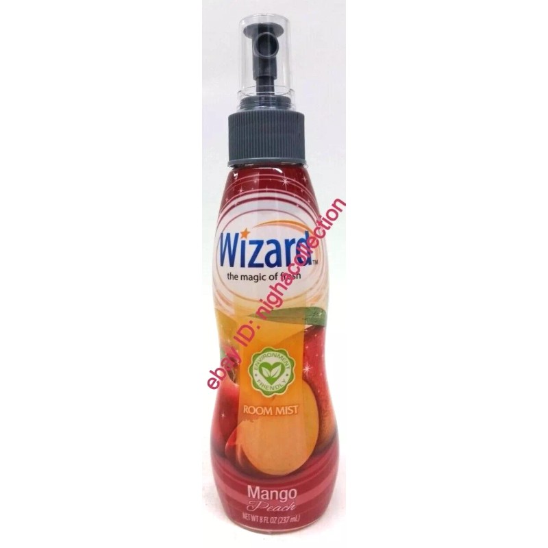WIZARD LOT 4 X Scented Air Freshener Spray MANGO PEACH
