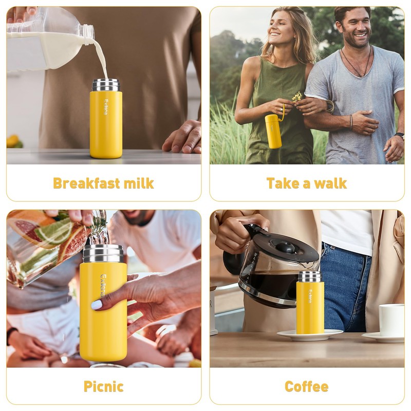Mini Water Bottles 5oz Pack of 3, Small Insulated Water