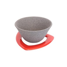 COFIL Japanese Ceramic Coffee Filter, Made in Japan, Reusable Dripper, Red Holder