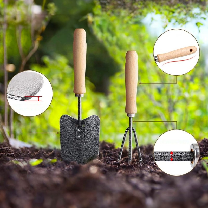 Avilia Basket with Gardening Tools – Complete Set with Rake