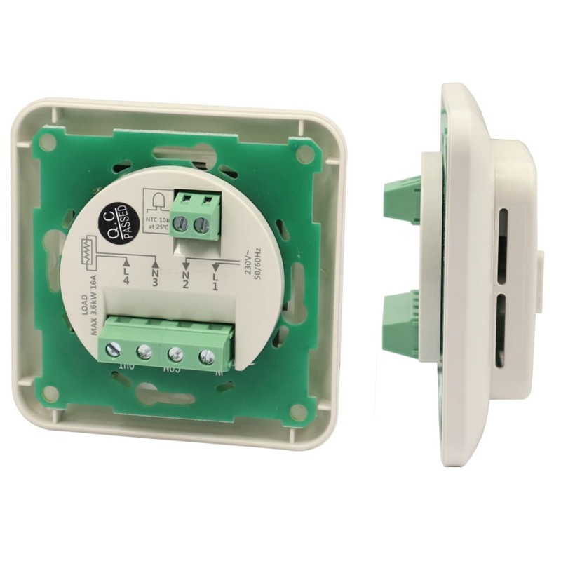 WITTKOWARE Underfloor Heating Thermostat with Rotary Control and Switch, for