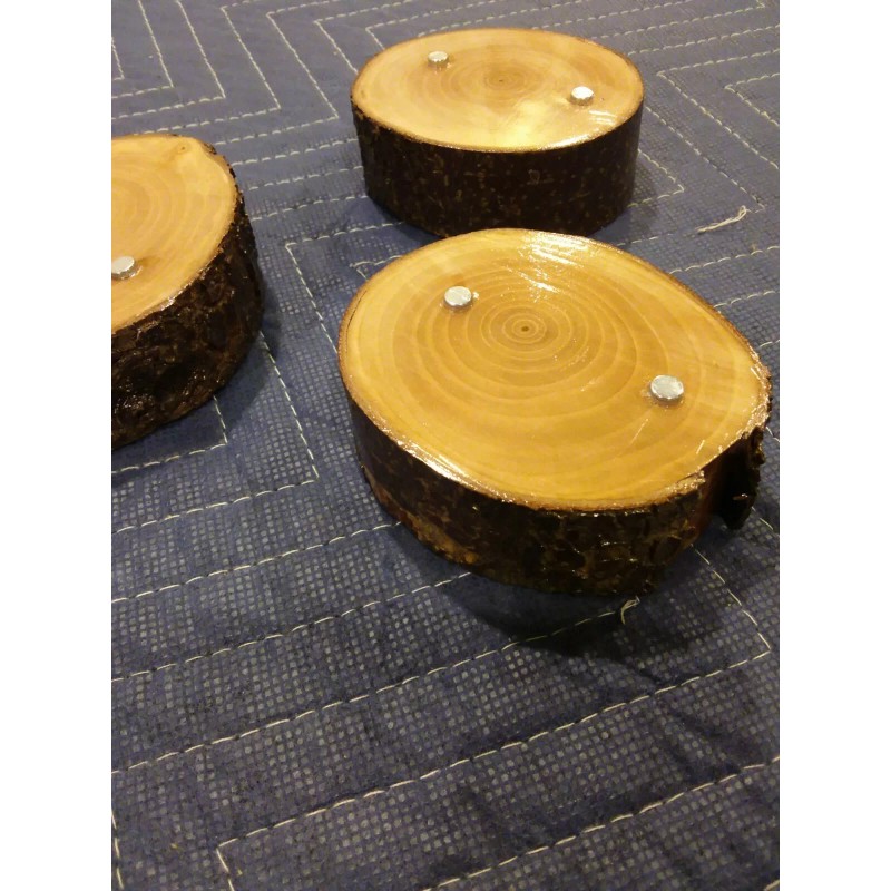 2-- KNIFE DISPLAY STANDS, SOLID PEAR WOOD