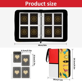 Card Scrapbook, 50 Pages 400 Cards Capacity Trading Card Album, Toploader Binder, Scrapbook Cards, PU Leather Card Collection Scrapbook, Birthday, Christmas Gifts for Boys Girls