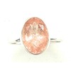 Natural Pink Morganite 925 Solid Sterling Silver Engagement Ring Size