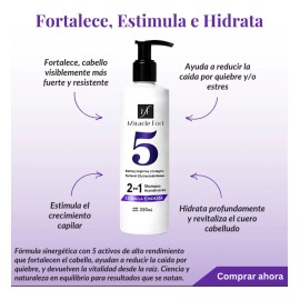 Shampoo Miracle Fort Fortalece Y Estimula El Crecimiento