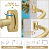 YNL Curved Shower Curtain Rod 35-82In(2.9-6.8Ft), Gold Round Rustproof Shower