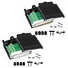 ANMBEST Thinner DB37 Solderless RS232 D-SUB Serial to 37-pin Port Terminal Adapter Connector Breakout Board with Case Long Bolts Tail Pipe (Male + Female)