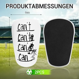 LustLocke Mini Shin Pads, Small Shin Pads, Football, Shock-Absorbing, Lightweight, Durable, 1 Pair Mini Shin Pads for Adults and Teenagers Children, 10 x 6 cm, White