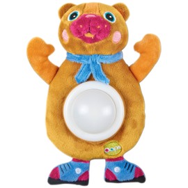 Oops BC-18001.11/IT Rag Toy with Night Light, Friendly Bear, Multicoloured, 0+ Months