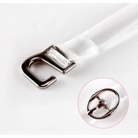 Bamboopack 2 Pairs Clear Invisible Detachable Shoe Straps Anti-Slip Attachable Ankle Straps Shoe Belt Bands for Holding High Heels Shoes Pumps