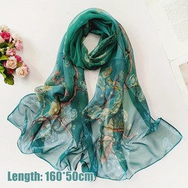 DAVBNM 2 Pcs Ladies Scarfs, Scarves for Women, Ladies Scarves Lightweight, Scarf for Women, for Evening Dress Long Scarf Wedding Bride Bridesmaid Shawl Gifts, 160 x 50 CM