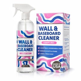 812 Wall & Baseboard Cleaner Spray – Safely Cleans Painted Walls, Baseboards, Kitchen Cabinets, Doors & More | Family & Pet Friendly | Made in America | 24oz