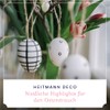 HEITMANN DECO Hanging Eggs Set of 6 Black / White