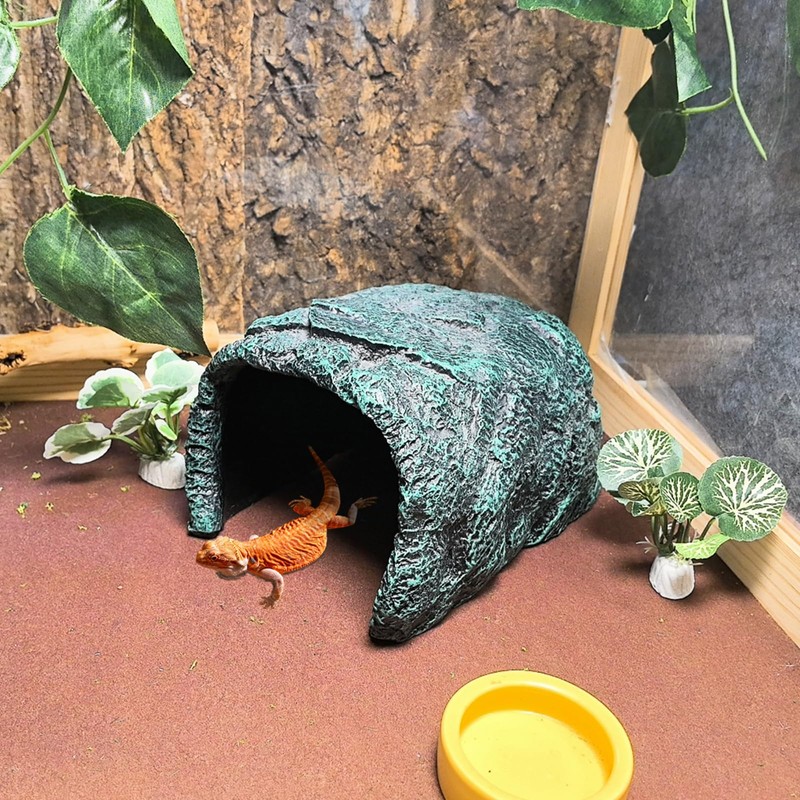 BNOSDM Large Reptile Hideout, Tortoise Hide, Bearded Dragon Hideout Cave