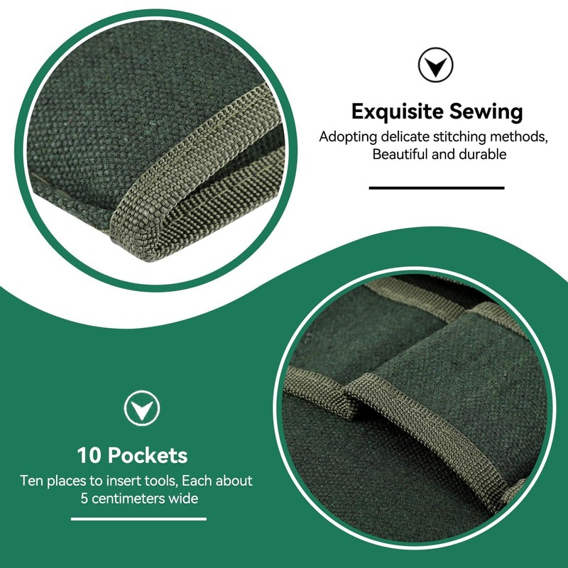 Tool Roll Up Pouch, Tool Rolls Bags Heavy Duty Canvas
