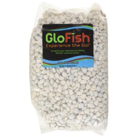 GloFish aquarium Gravel 5 Pounds, White, Complements GloFish Tanks (29022)