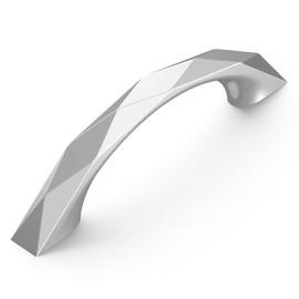 Hickory Hardware 1 Pack Solid Core Kitchen Cabinet Pulls, Luxury Cabinet Handles, Hardware for Doors & Dresser Drawers, 3 Inch Hole Center, Chrome, Karat Collection