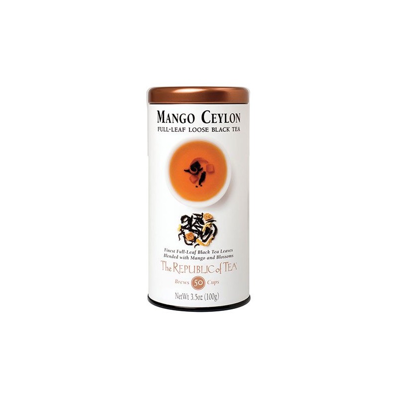 The Republic of Tea Mango Ceylon Black Full-Leaf Loose Tea,