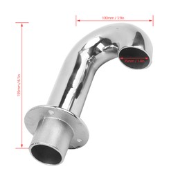 Boat Vent, 1.4in Gooseneck Vent Pipe Door Window Vent Tube Fitting Connector 316 Stainless Steel for Marine Boat