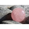RCSTONE 1.4" Rose Quartz Baoding Balls Small Pink Crystal Healing