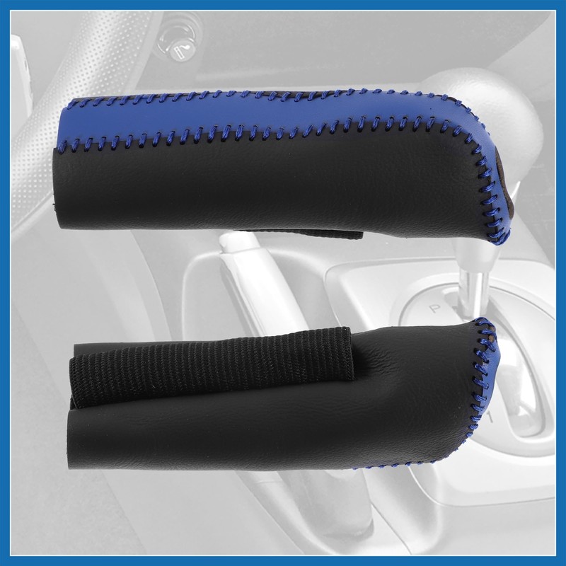 A ABSOPRO Handle Hand Brake Cover Decoration Black Blue Faux