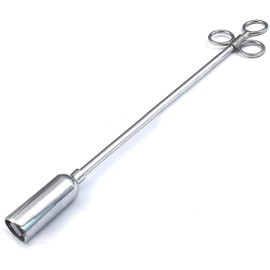 G.S Balling Gun Livestock Bolus Boluses Capsule Large Animal 17" Veterinary Stainless Steel Pill Pusher Sheep Cattle Horse Cow 1" Diameter Metal Head Spring Clips