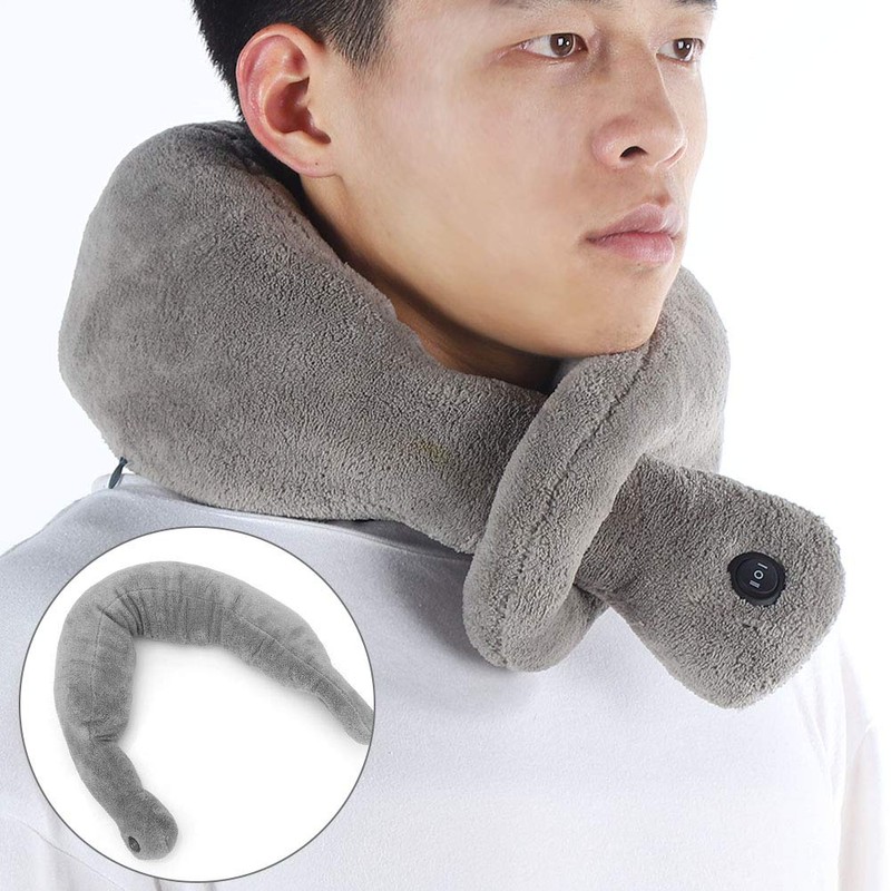 Ejoyous Vibrating Massaging Neck Pillow with Wrap Around Looping, Travel
