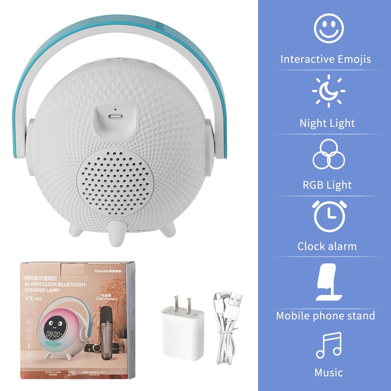LOVME Toddlers Sleep Training Clock, Kids Alarm Clock with Bluetooth