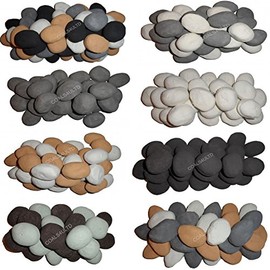 30 Gas Fire Replacement Ceramic Pebbles Replacements/Bio Fuels/Ceramic/Boxed (BEIGE WHITE GREY BLACK BROWN DUCK EGG BLUE 6 COLOUR MIXED SELECTION