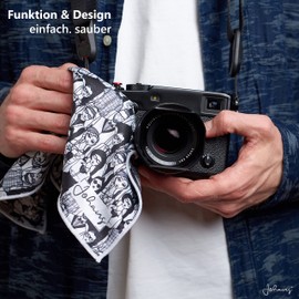 Johans® XXL Microfibre Cloth for Cleaning Smartphones, Tablets, Glasses, Displays, Cameras, Display/Glasses Cleaning Cloth, Cleaning Cloth, Optician Quality, 30 x 30 cm (Crowd)